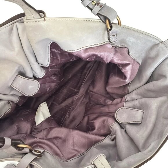 EMPORIO ARMANI - Gray Leather Tote Bag - Picture 10 of 10